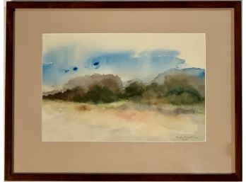 Phyllis Karp Shaw Watercolor Painting Abstract Landscape Scene Signed And Marked 1/78
