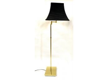 Vintage MCM Alsy Manufacturing Swing Arm Adjustable Height Brass Floor Lamp