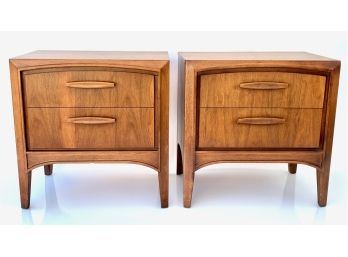 Pair 1960s Nightstands In Walnut (See Matching Lowboy And Armoire)