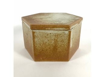 Vintage Dansk Six Sided Ceramic Covered Jar