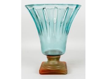 Interesting Vintage Pierced Glass Vessel