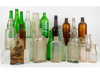 Vintage Glass Bottles Milk, Soda, Seltzer And More