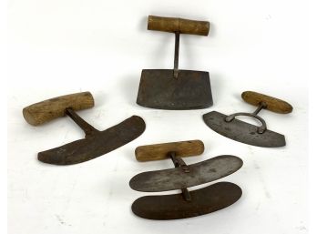 Collection Of Antique Cutters With Wooden Handles