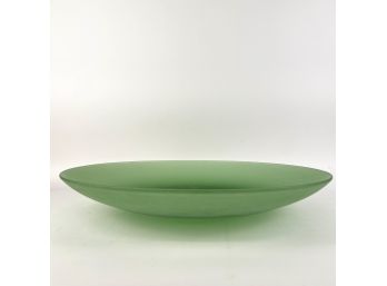Large Mikasa Glass Bowl Green
