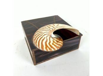 Pretty Stained Glass And Real Shell Box