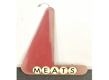 Vintage Meats Sign From A Grocery