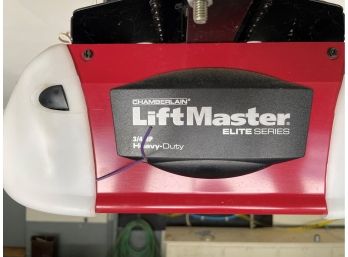A LiftMaster, Elite Series, 3/4 HP Garage Door Opener With 117' Track