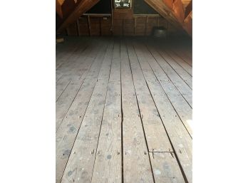 Over 1,300 Sf Of Unfinished 7' Wide Attic Flooring, Board Lengths 7' To 15', 3/4' Thick