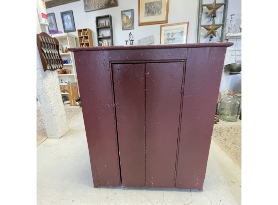 An Antique Painted Red Jelly Cabinet
