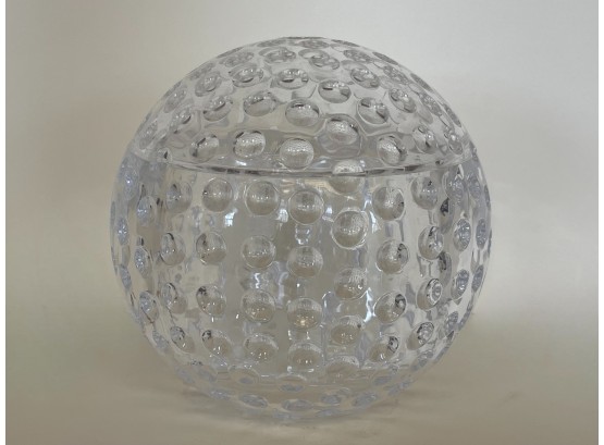 MCM Vintage Mario Luca Lucite Grainware Golf Ball Design Ice Bucket