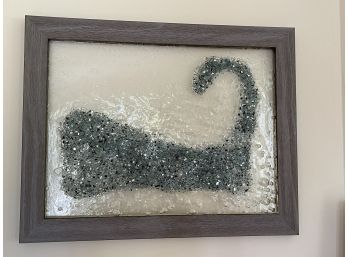 Cape Cod Textured Wall Art With Sea Glass & Crushed Stone