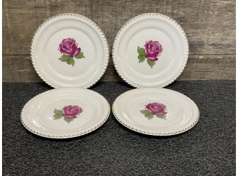 Beautiful Harker Pottery Company Plates With 22k Gold Trim