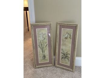 Two Matching Framed Floral Prints