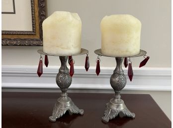 Fun Candle Sticks With Beaded Detail