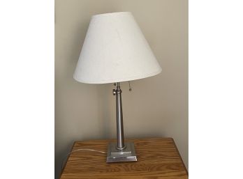 A Chrome Pull String Table Lamp, 2 Of 2