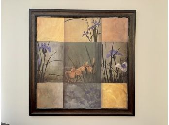 Large Framed Canvas, Iris Nine Patch By Don Li-Leger