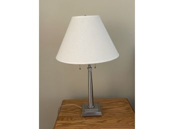 A Chrome Pull String Table Lamp, 1 Of 2