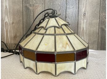 A Tiffany Style Stained Glass Ceiling Lamp