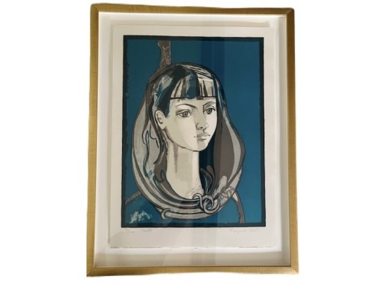 Francoise Gilot - (French 1921- ) - Youth  (jeunesse) 1976 - Lithograph - Signed - Numbered 90/100