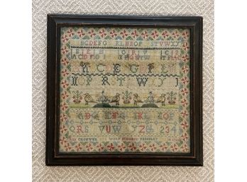 1738 Stitch-work Sampler - Framed