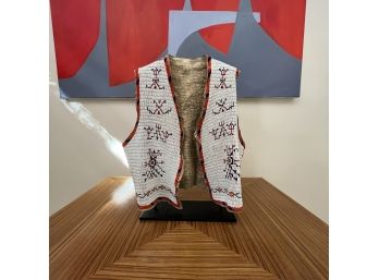 An Authentic Beaded Indigenous North American Vest - Purchased Through Specialized Gallery