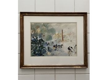 Franz Bueb - Watercolor - Signed - Framed And Matted