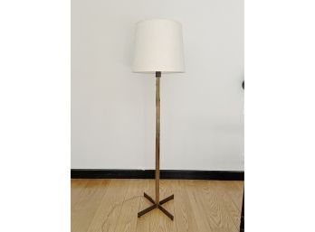 A Vintage Metal X Base Standing Lamp - 57'H