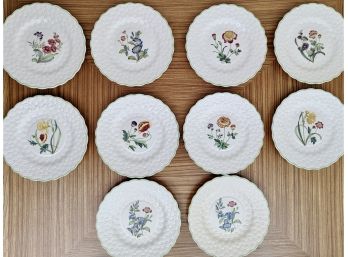 A Set Of 10 Spode Copeland Floral Collection Dessert Plates