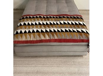 A Handsome Geometric Patterned Navajo Woven Wool Rug - 32x58