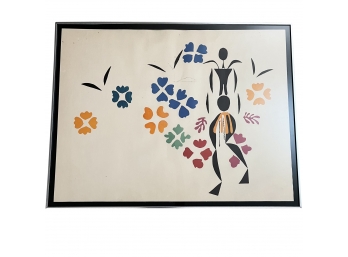 An Henri Matisse Cut Out Print - Vintage - Framed - 44x33