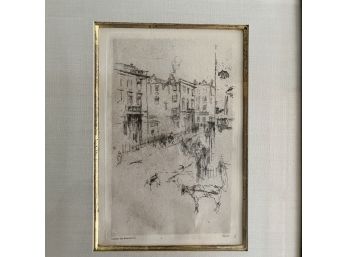 James McNeill Whistler (1834-1903)- Alderney Street - Etching - 1881 - Framed And Matted