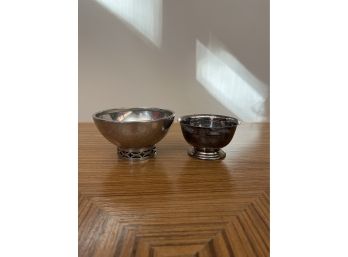 Pewter And Silver Plate Small Bowls