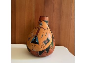 Navajo Yei - Decorated Gourd By Ron Rivera '94