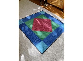 The Star Of This Simple Wall Hanging Is The Quilting - 61x61