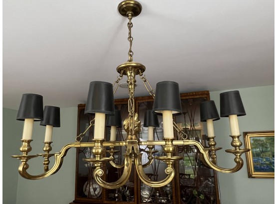 Eight-arm Brass Chandelier, In Custom Wooden Packing Crate