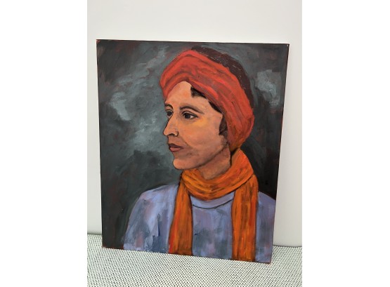 Martin Finn (American, 1925-2018) Oil On Canvas: Woman With Headband