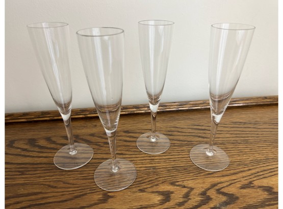 Set Of Four Champagne Flutes