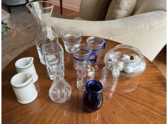 Collection Of Tiny Glass Vases & Vessels