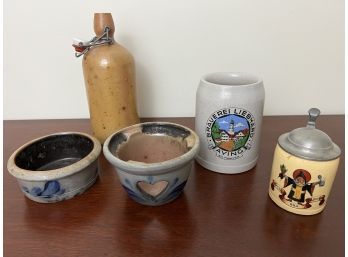 Collection Of Salt Glazed Pottery