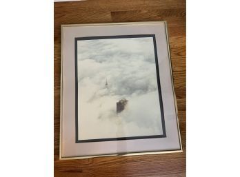 Vintage Photographic Print Of San Francisco As Viewed Above A Thick Cover Of Fog
