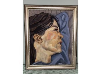 Martin Finn (American, 1925-2018) Oil On Canvas: Woman Leaning