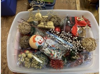 Collection Of Christmas Ornaments, Tree & Wreath Decorations