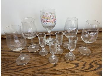 Assortment Of Wine, Port & Cordial Glasses