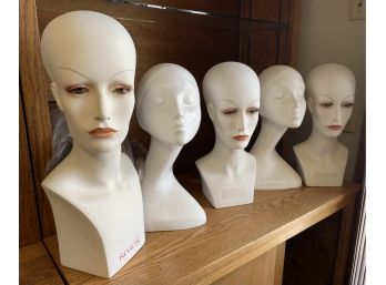 Molded Wig Stands, And Wigs
