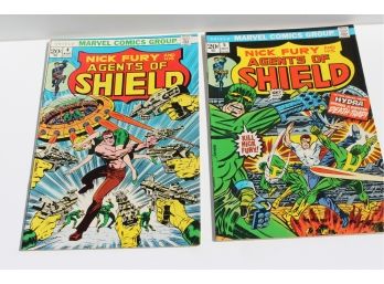 2 Comic Marvel Group Nick Fury And His Agents Of SHIELD #4 & #5 - 1973