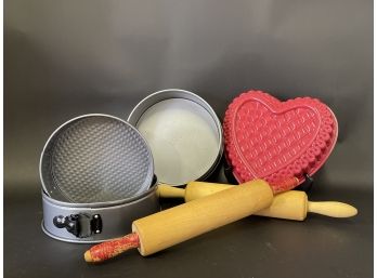 A Great Kitchen Lot Including Vintage Rollers