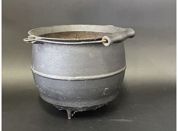 A Vintage Cast Iron Cauldron