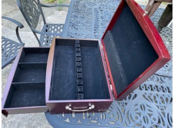 Wooden Cutlery Box With Lined Drawers