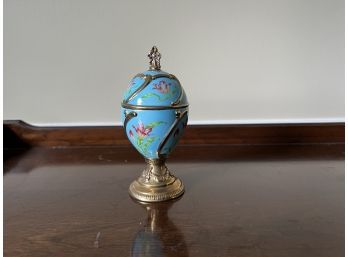 Vintage The Franklin Mint Faberge Musical Egg Tulip Plays Tchiakovsky's Our Love