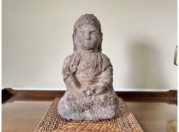 Vintage Possibly Antique Stone Statue Of Buddha